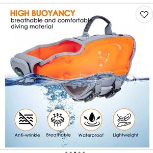 2 for $15 sale: Ownspets inflatable dog life jacket - L